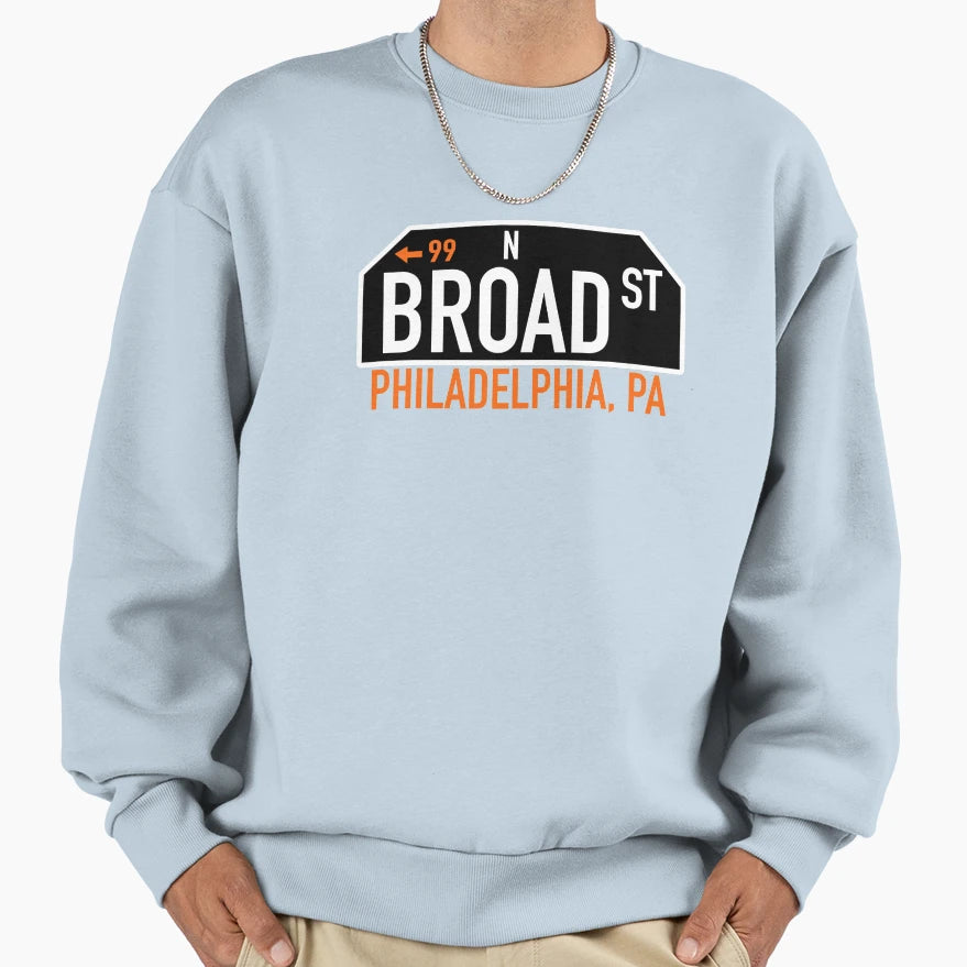 Broad Street Philadelphia Sweatshirt - Custom Art Print Men Women - T-Shirt, Sweatshirt, Hoodie