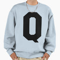 Alphabet Black Q Sports Letter Q Sweatshirt - Custom Art Print for Adults - T-Shirt, Sweatshirt, Hoodie