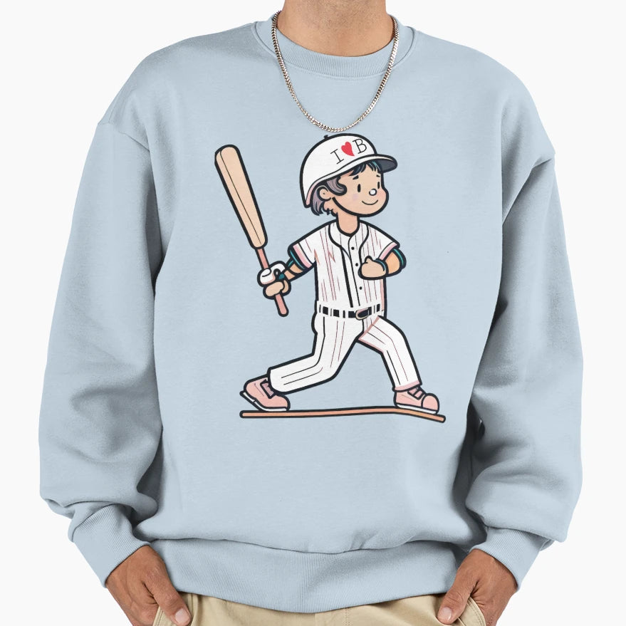 I Love Baseball Sweatshirt - Casual Everyday Wear Unisex - T-Shirt, Sweatshirt, Hoodie