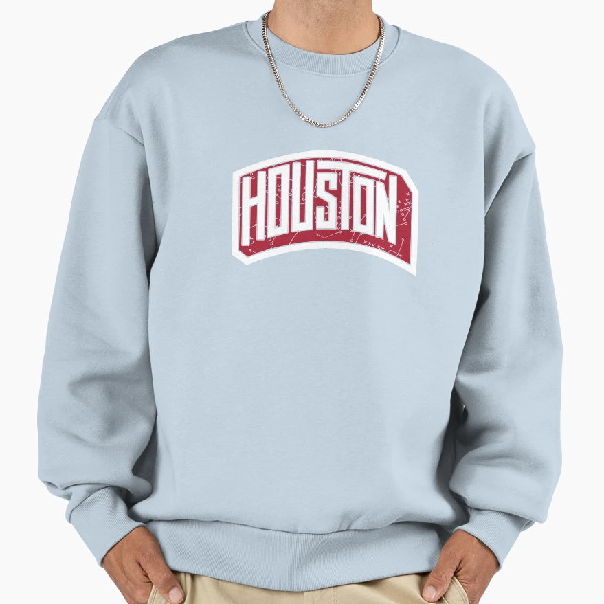 Houston Football City Word Art Sweatshirt - Streetwear Style Men Women - T-Shirt, Sweatshirt, Hoodie