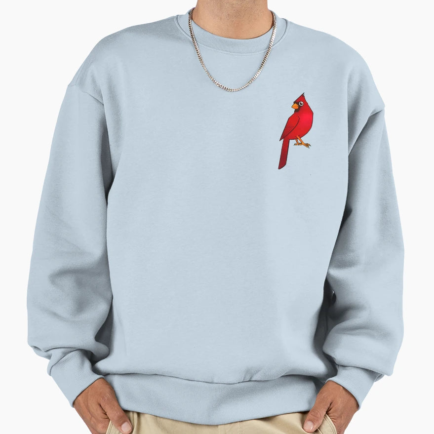 Northern Cardinal Sweatshirt - Casual Everyday Wear Men Women - T-Shirt, Sweatshirt, Hoodie