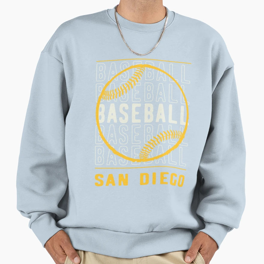 Baseball San Diego Sweatshirt - Graphic Print Men Women - T-Shirt, Sweatshirt, Hoodie