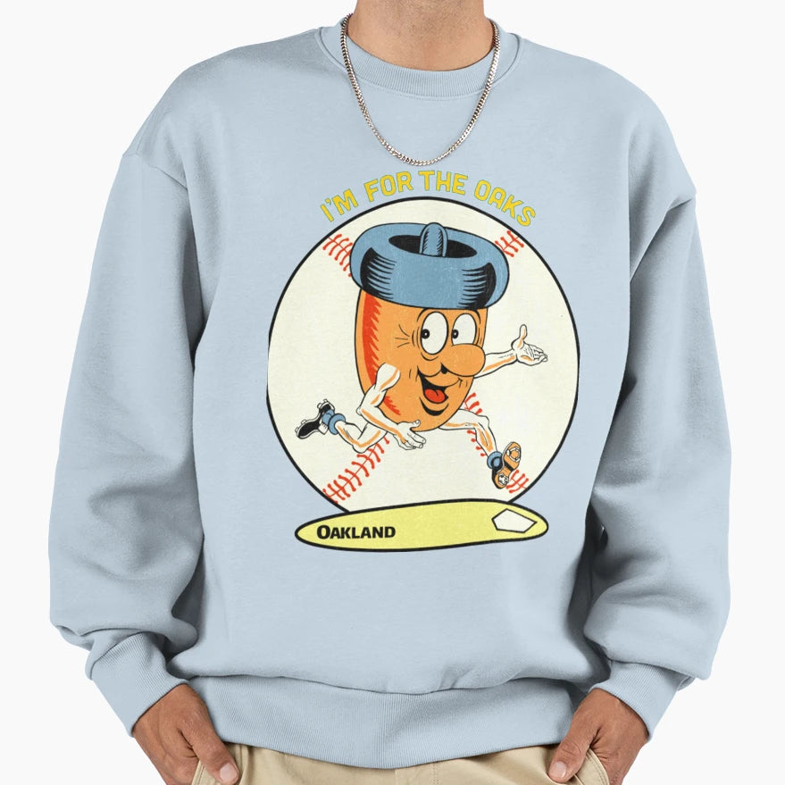 Defunct Oakland Oaks Baseball 1955 Sweatshirt - Novelty Apparel for Adults - T-Shirt, Sweatshirt, Hoodie