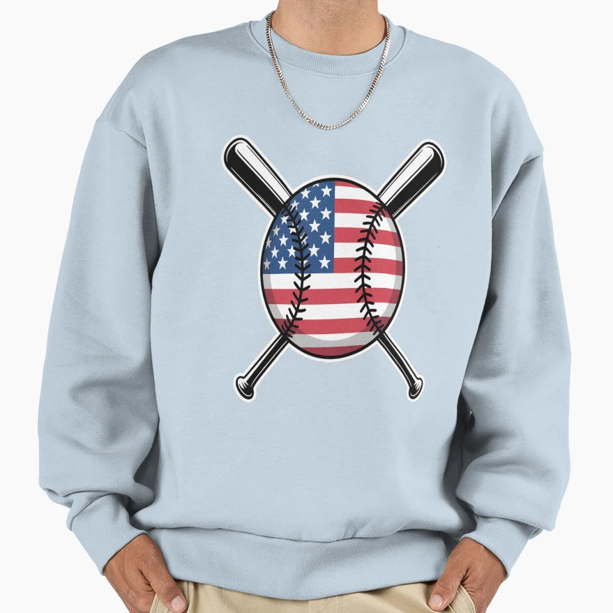 American Baseball Sport United States Sweatshirt - Trendy Graphic Unisex - T-Shirt, Sweatshirt, Hoodie