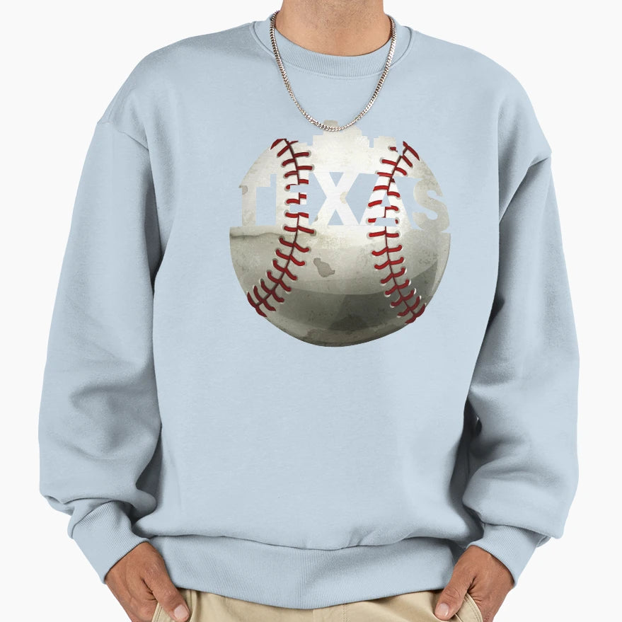 Unique Texas Baseball Ball Arlington Sweatshirt - Trendy Graphic Unisex - T-Shirt, Sweatshirt, Hoodie