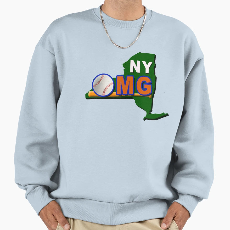 Ny Omg Bat Baseball Sweatshirt - Streetwear Style Men Women - T-Shirt, Sweatshirt, Hoodie