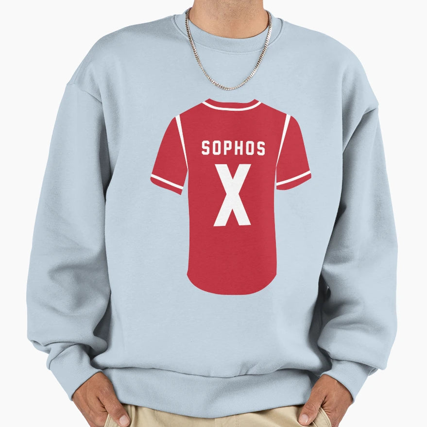 Sophos Red Jersey X Sweatshirt - Graphic Print for Adults - T-Shirt, Sweatshirt, Hoodie