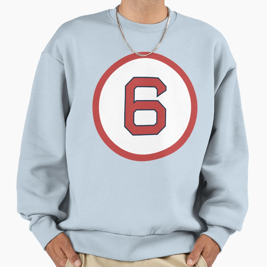 Johnny Pesky 6 Jersey Number Sweatshirt - Fun Novelty Design Unisex - T-Shirt, Sweatshirt, Hoodie