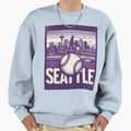 Cityscape Seattle Baseball Sweatshirt - Novelty Apparel Unisex - T-Shirt, Sweatshirt, Hoodie