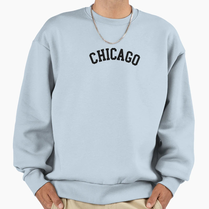 Chicago Sweatshirt - Minimalist Print Men Women - T-Shirt, Sweatshirt, Hoodie