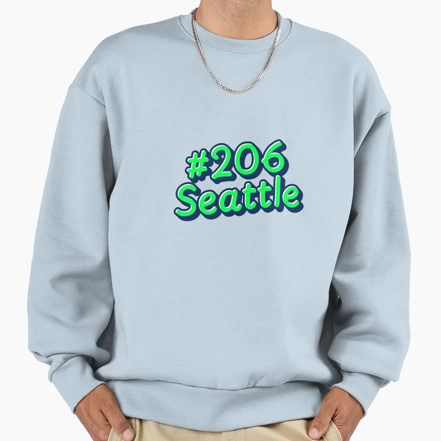 Seattle 206 T-Shirt - Trendy Graphic Unisex - T-Shirt, Sweatshirt, Hoodie