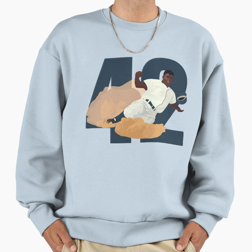 Jackie Robinson 42 Sweatshirt - Novelty Apparel Unisex - T-Shirt, Sweatshirt, Hoodie