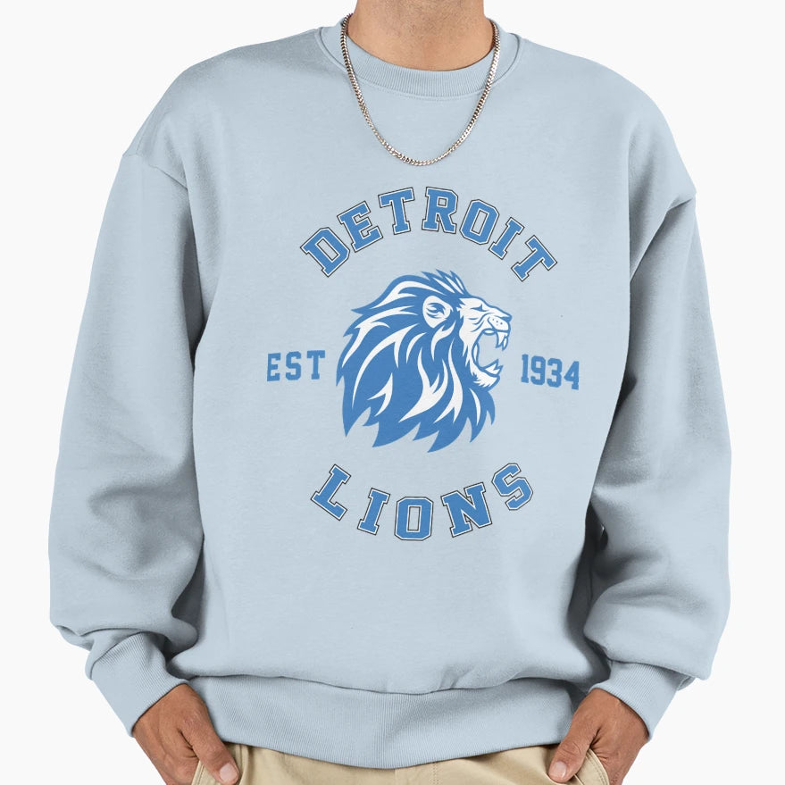 Art Detroit Lions Sweatshirt - Custom Art Print for Adults - T-Shirt, Sweatshirt, Hoodie