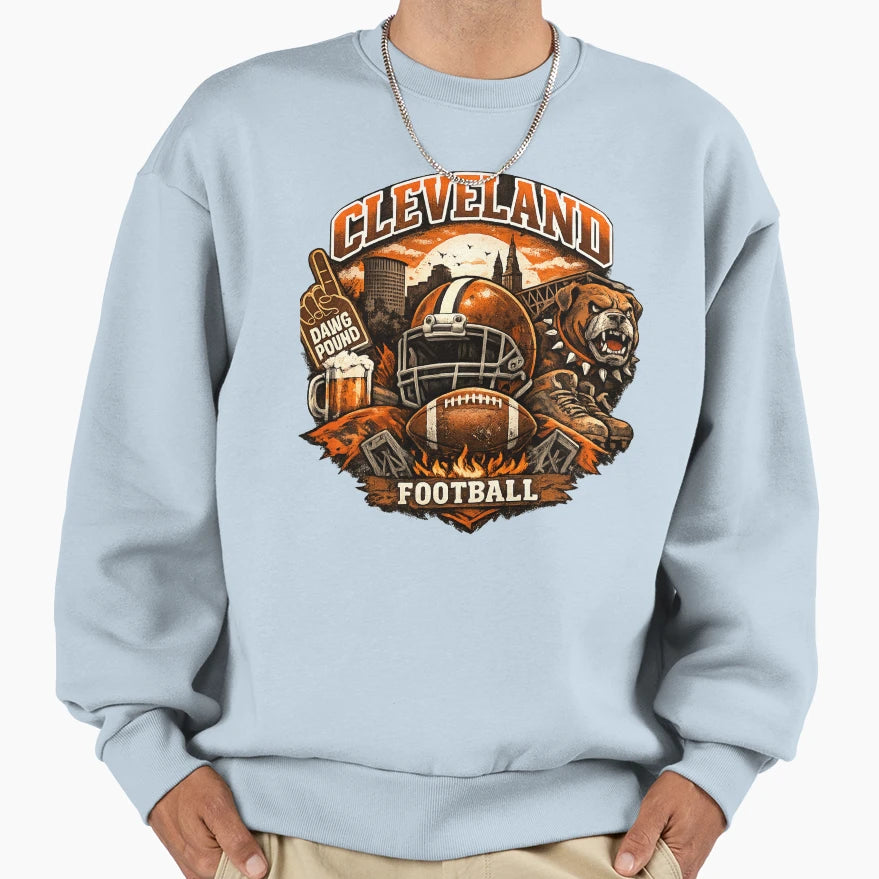 Cleveland Football Fan Dog Pound Orange T-Shirt - Unique Graphic Unisex - T-Shirt, Sweatshirt, Hoodie