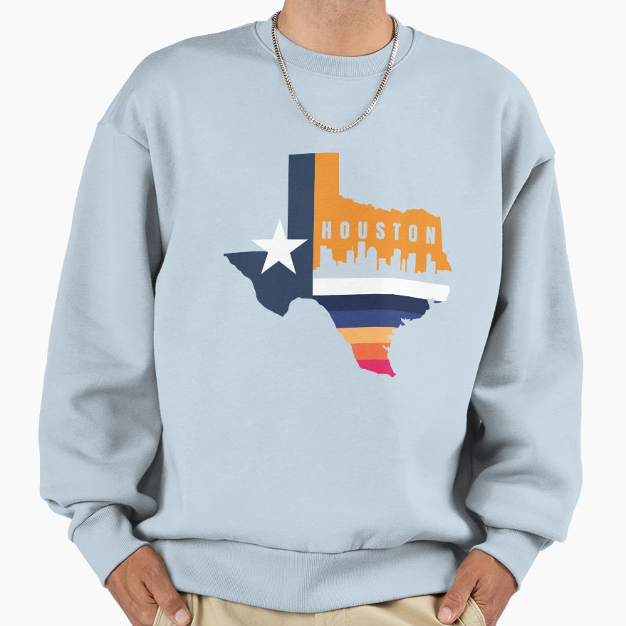 Houston Texas America Gift Usa Sweatshirt - Casual Everyday Wear Men Women - T-Shirt, Sweatshirt, Hoodie