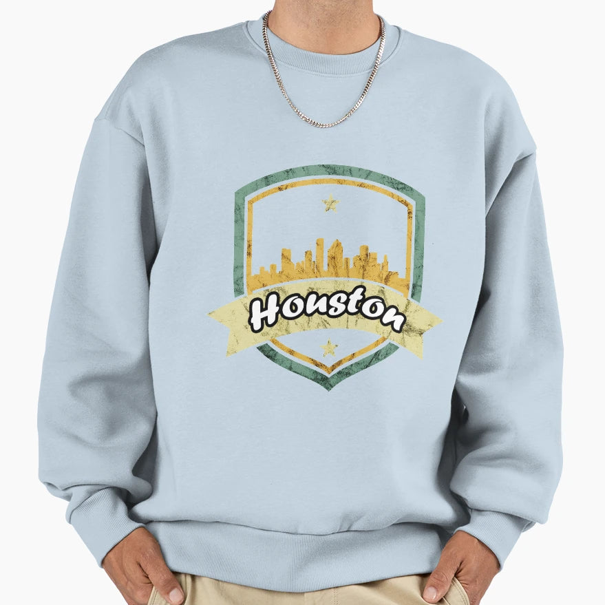 Houston Texas City Skyline Sweatshirt - Minimalist Print Unisex - T-Shirt, Sweatshirt, Hoodie
