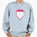 Atlanta Baseball Home Plate Skyline Sweatshirt - Unique Graphic Men Women - T-Shirt, Sweatshirt, Hoodie