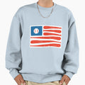 Baseball American Flag Sweatshirt - Aesthetic Graphic for Adults - T-Shirt, Sweatshirt, Hoodie
