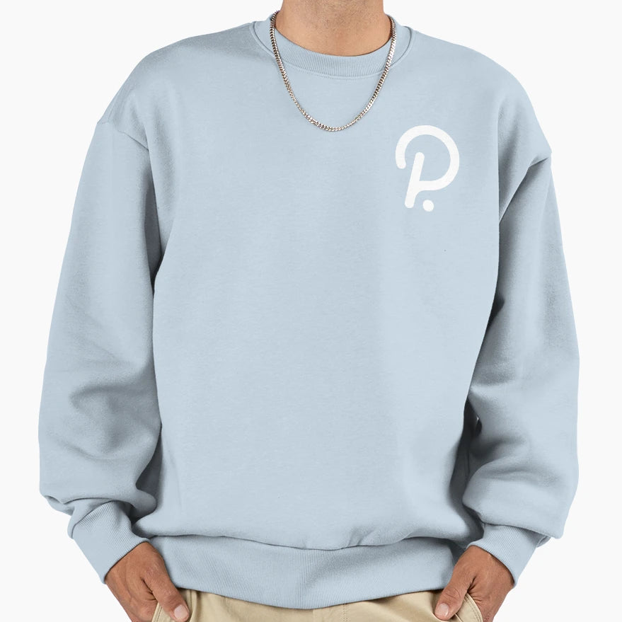 Polkadot Dot Simple White Logo Sweatshirt - Casual Everyday Wear for Adults - T-Shirt, Sweatshirt, Hoodie
