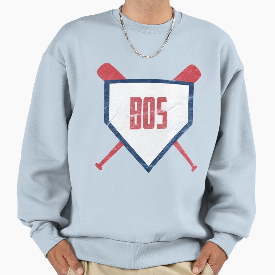 Boston Abbreviation Baseball Home Sweatshirt - Graphic Print for Adults - T-Shirt, Sweatshirt, Hoodie