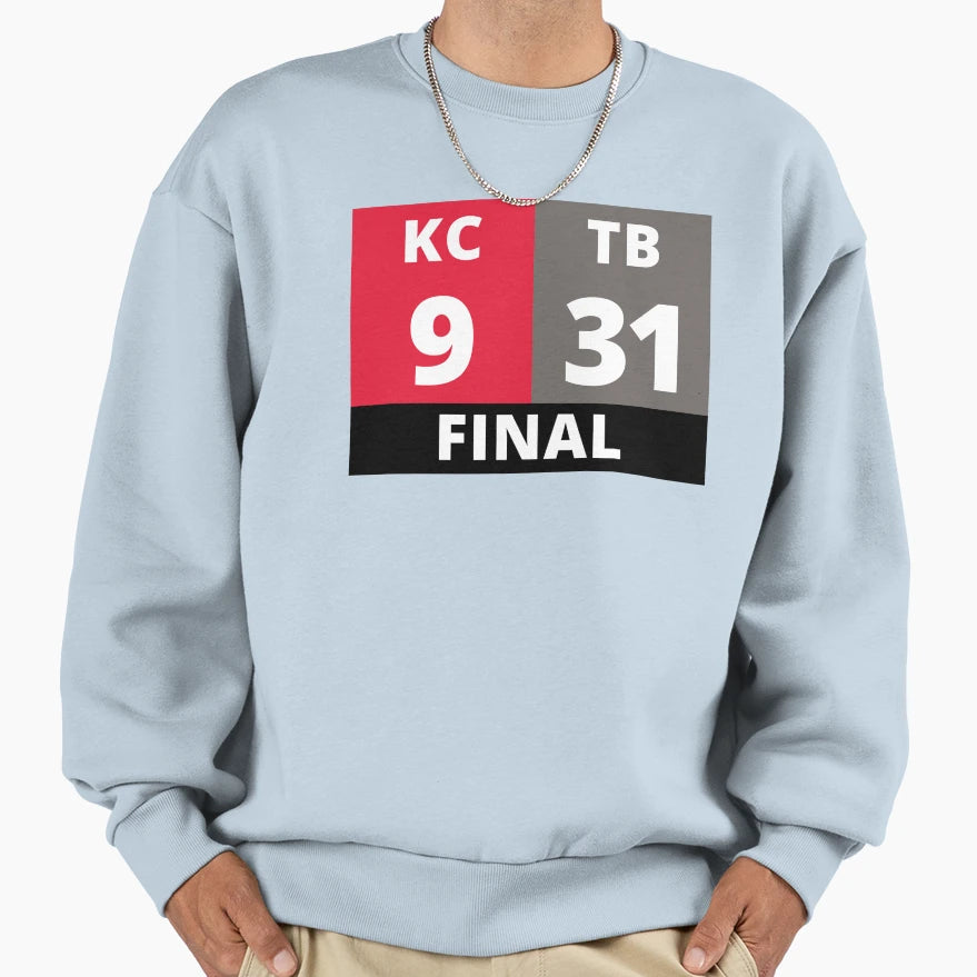 Tb 31 Kc 9 Tampa Bay Football Sweatshirt - Aesthetic Graphic for Adults - T-Shirt, Sweatshirt, Hoodie