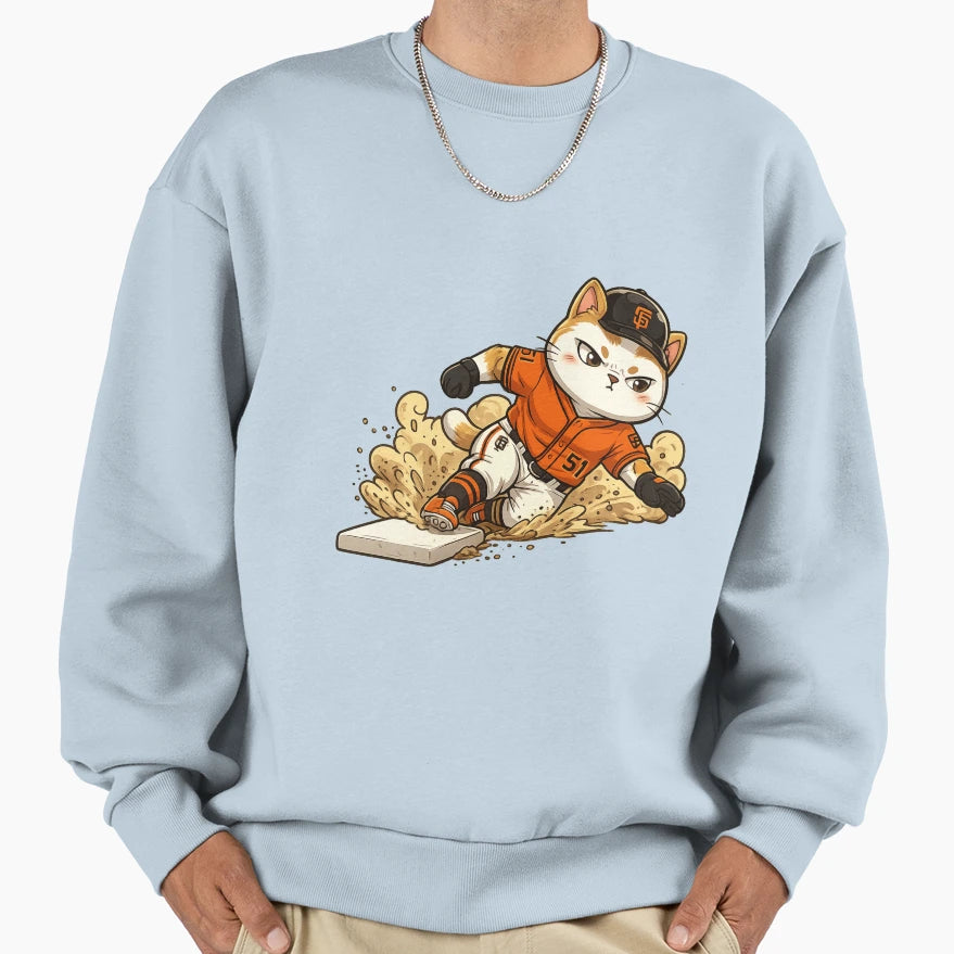 San Francisco Kawaii Cat 51 Sliding Sweatshirt - Aesthetic Graphic Unisex - T-Shirt, Sweatshirt, Hoodie
