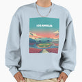 Los Angeles Sunset Ballpark Minimalist Sweatshirt - Unique Graphic Unisex - T-Shirt, Sweatshirt, Hoodie