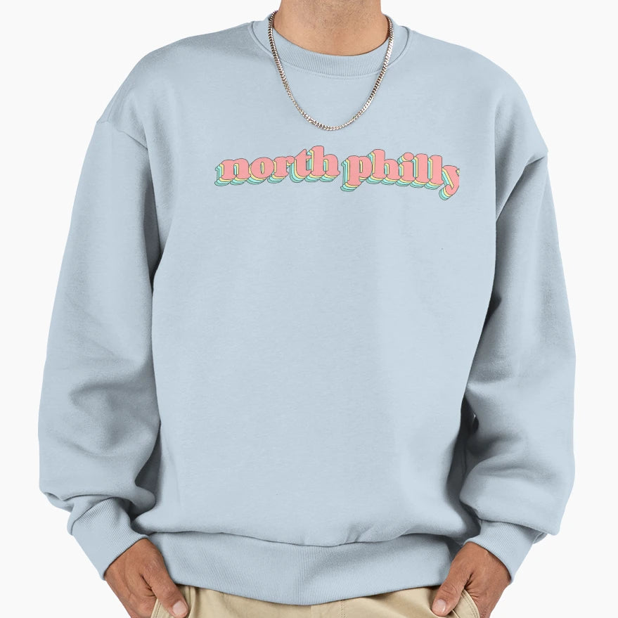 North Philly Sweatshirt - Minimalist Print Unisex - T-Shirt, Sweatshirt, Hoodie