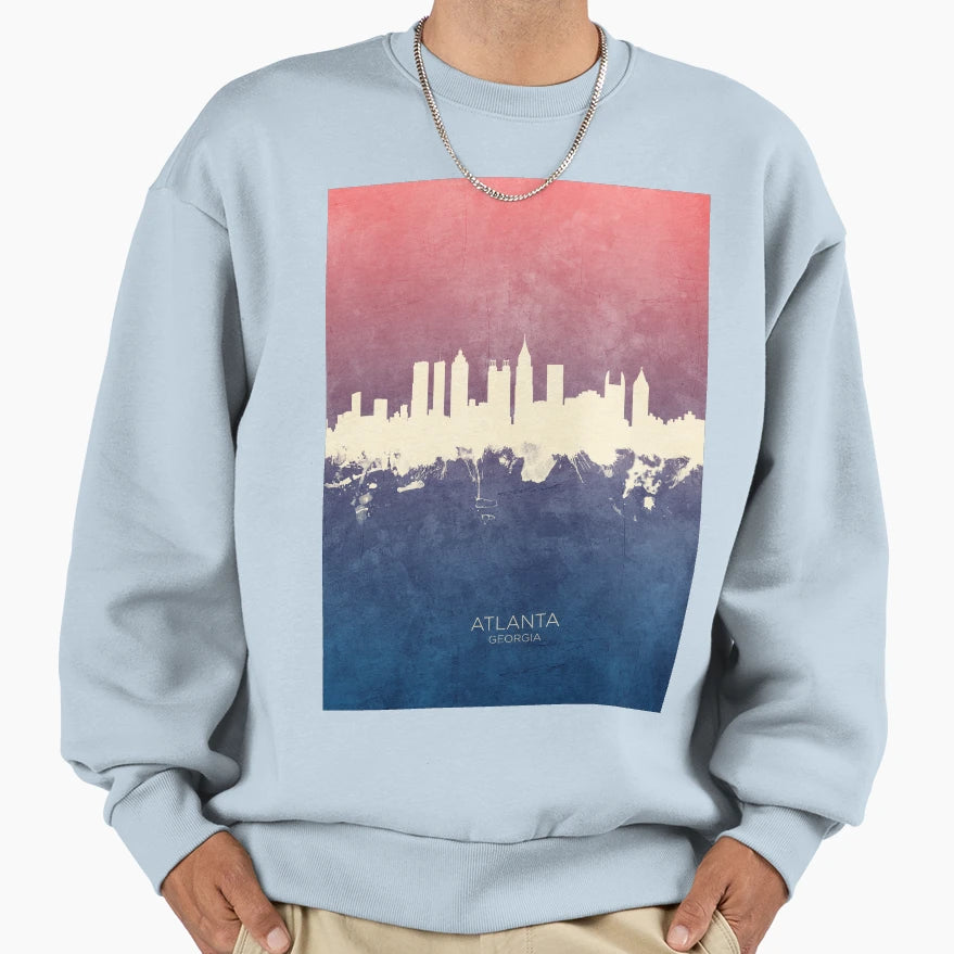 Atlanta Georgia Skyline Sweatshirt - Novelty Apparel for Adults - T-Shirt, Sweatshirt, Hoodie