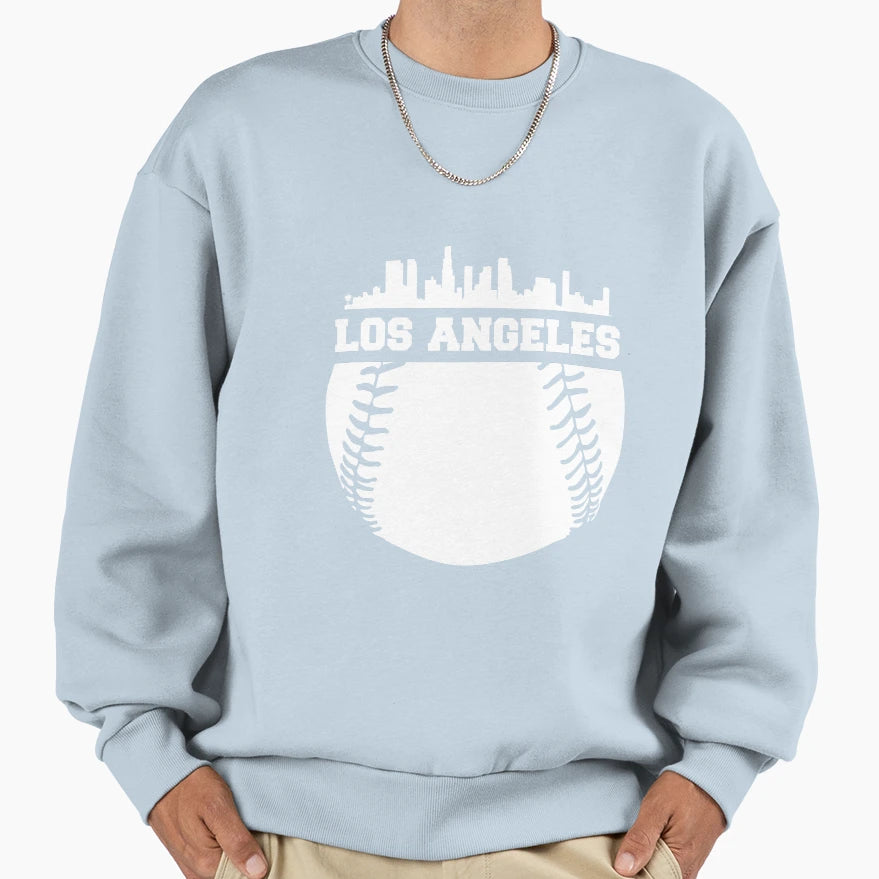 Los Angeles Baseball Fan Sky Line Sweatshirt - Graphic Print Men Women - T-Shirt, Sweatshirt, Hoodie