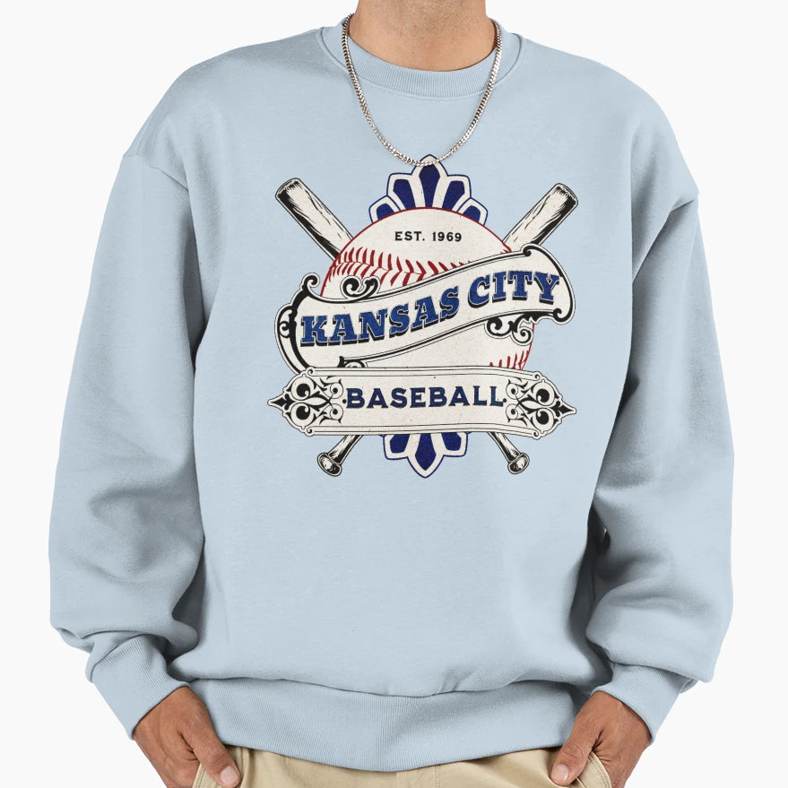 Kansas City Baseball Sweatshirt - Novelty Apparel Unisex - T-Shirt, Sweatshirt, Hoodie
