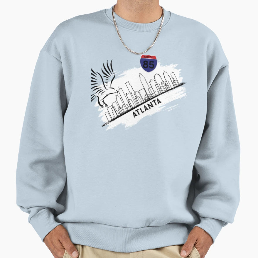 Atlanta Abstract Cityscape Sweatshirt - Aesthetic Graphic Unisex - T-Shirt, Sweatshirt, Hoodie