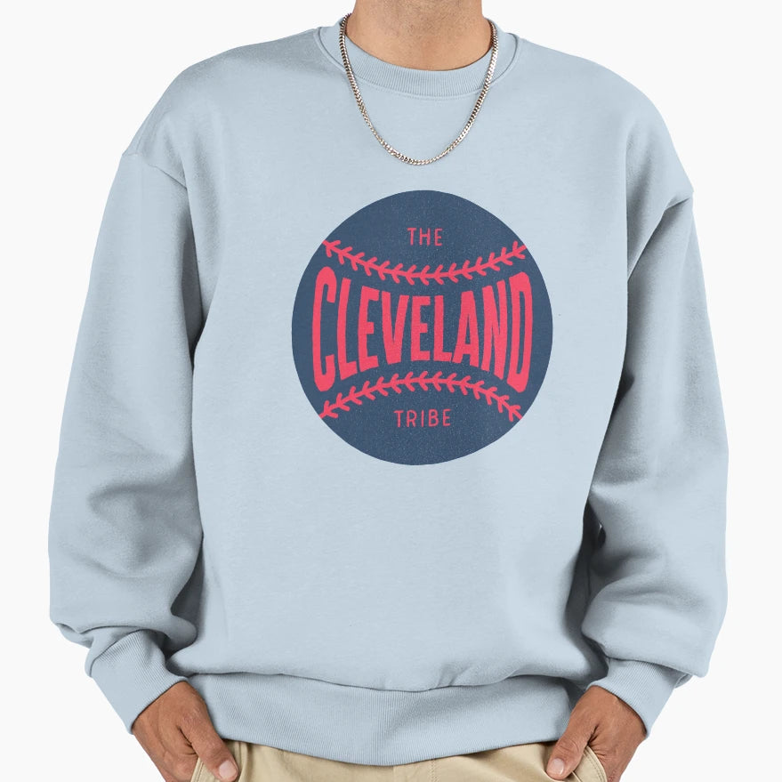 Cleveland Baseball Ball Stitching Sweatshirt - Graphic Print for Adults - T-Shirt, Sweatshirt, Hoodie