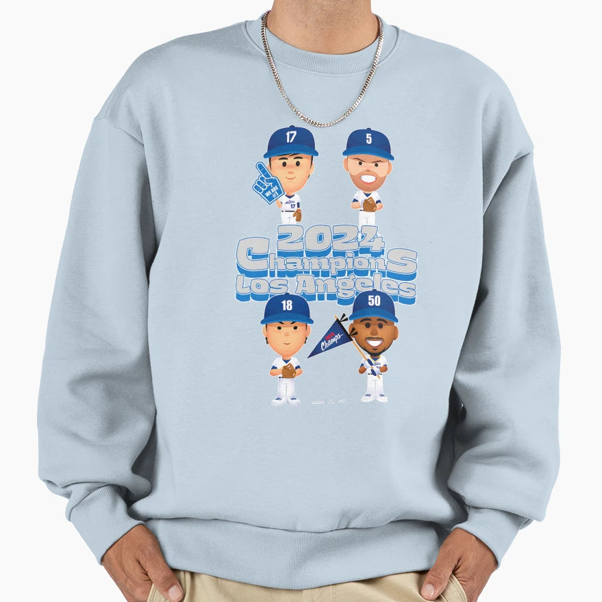 2024 Champions Los Angeles Baseball Sweatshirt - Novelty Apparel Unisex - T-Shirt, Sweatshirt, Hoodie