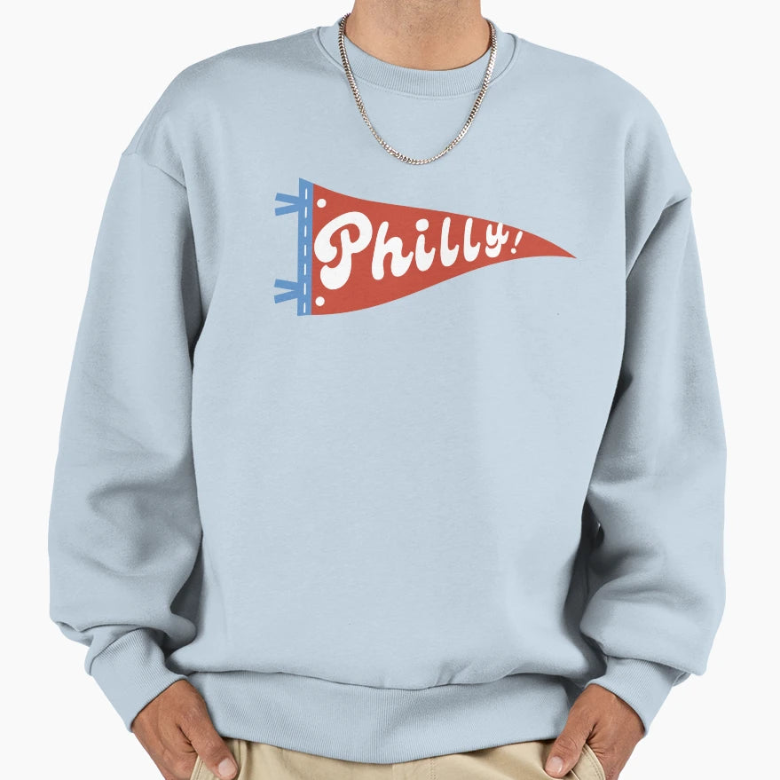 Philadelphia Banner Sweatshirt - Trendy Graphic Unisex - T-Shirt, Sweatshirt, Hoodie