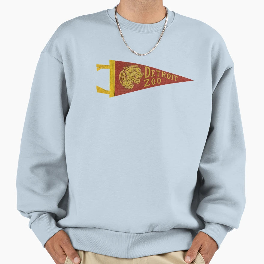 Detroit Zoo Travel Pennant Sweatshirt - Aesthetic Graphic Men Women - T-Shirt, Sweatshirt, Hoodie