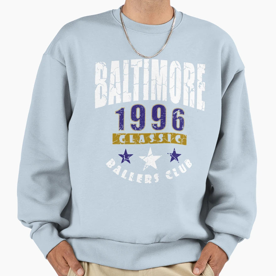 Baltimore Pro Football 1996 Sweatshirt - Aesthetic Graphic for Adults - T-Shirt, Sweatshirt, Hoodie