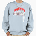 Red Cleveland Ohio Skyline Distressed Sweatshirt - Graphic Print Men Women - T-Shirt, Sweatshirt, Hoodie