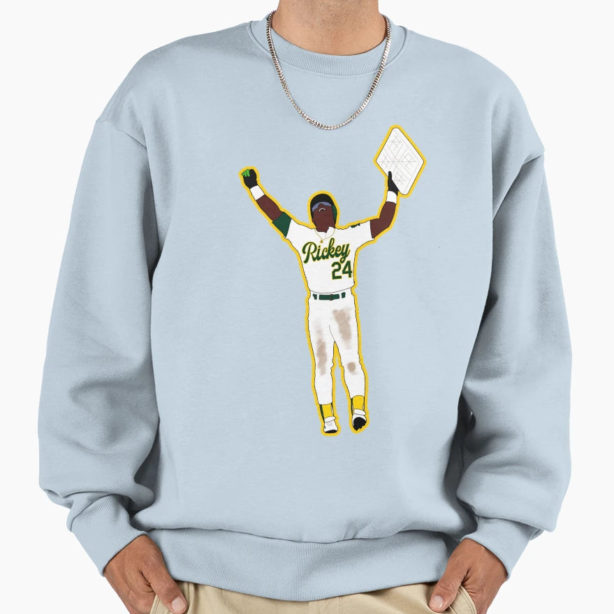 Rickey Stolen Base Record And T-Shirt - Trendy Graphic for Adults - T-Shirt, Sweatshirt, Hoodie