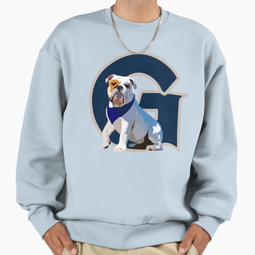 Georgetown Bulldog Sweatshirt - Aesthetic Graphic Unisex - T-Shirt, Sweatshirt, Hoodie