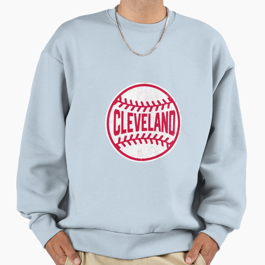 Cleveland Baseball Stitches Sweatshirt - Minimalist Print for Adults - T-Shirt, Sweatshirt, Hoodie