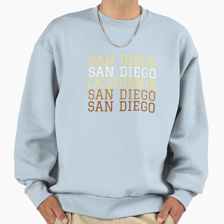 San Diego California Sweatshirt - Custom Art Print Unisex - T-Shirt, Sweatshirt, Hoodie