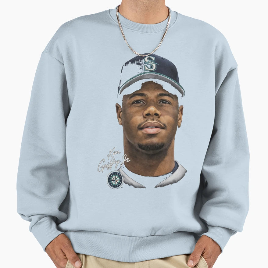 Ken Griffey Jr Baseball Art Sweatshirt - Graphic Print for Adults - T-Shirt, Sweatshirt, Hoodie