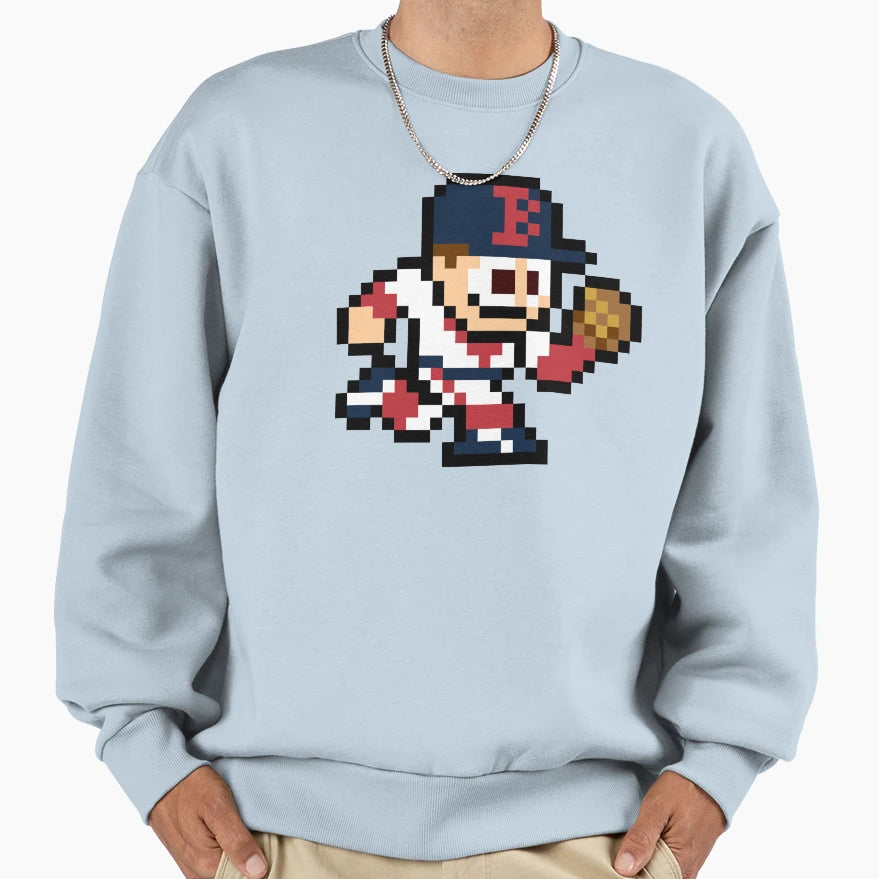 Boston 8 Bit Player Sweatshirt - Casual Everyday Wear Men Women - T-Shirt, Sweatshirt, Hoodie