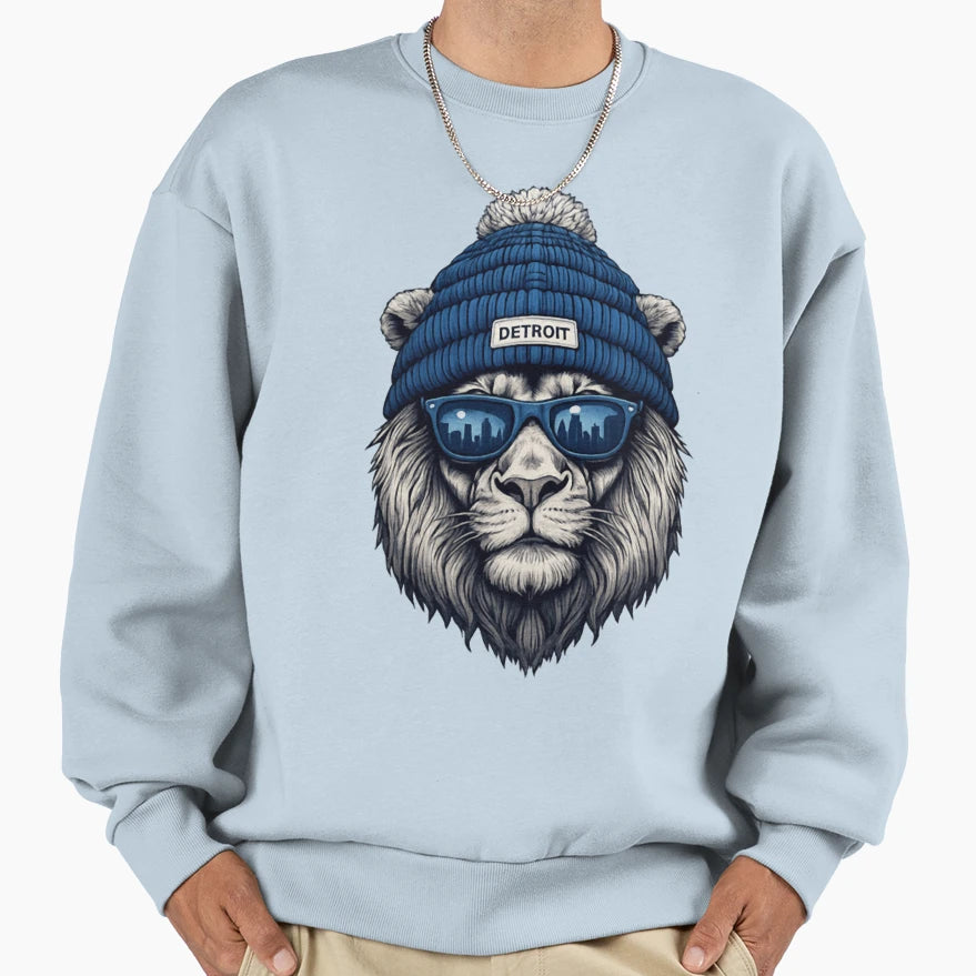 Detroit Lions Sweatshirt - Minimalist Print Men Women - T-Shirt, Sweatshirt, Hoodie