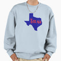 Texas State Silhouette Script Text Sweatshirt - Graphic Print for Adults - T-Shirt, Sweatshirt, Hoodie