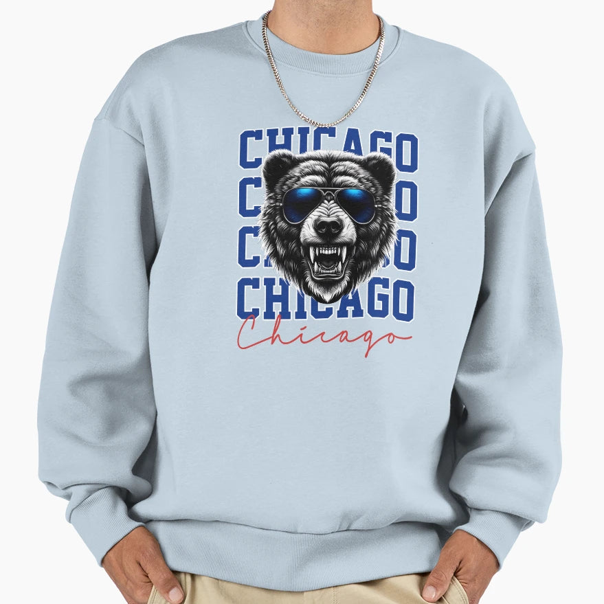 Bear Spirit Fierce Sunglasses Sweatshirt - Fun Novelty Design for Adults - T-Shirt, Sweatshirt, Hoodie