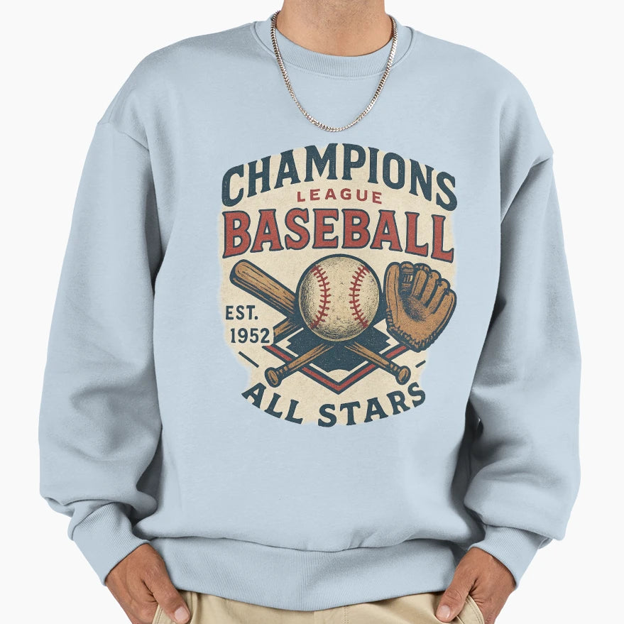 Champions League Baseball All Stars Sweatshirt - Custom Art Print Unisex - T-Shirt, Sweatshirt, Hoodie