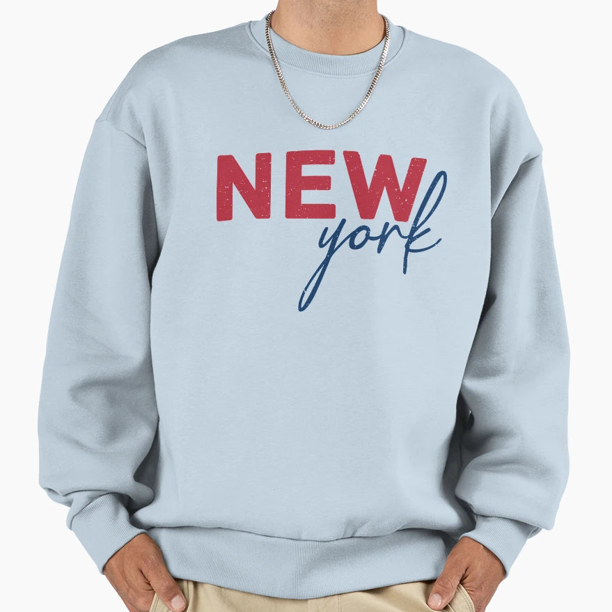 New York Calligraphy Handwriting Sweatshirt - Graphic Print Men Women - T-Shirt, Sweatshirt, Hoodie