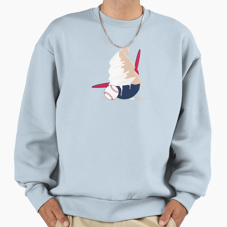 Atlanta Baseball Ice Cream Helmet Sweatshirt - Fun Novelty Design Unisex - T-Shirt, Sweatshirt, Hoodie